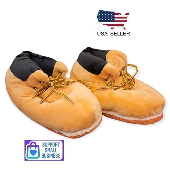 Timberland Boot Plush Slippers Unisex Novelty Plush Warm - Picture 1 of 6